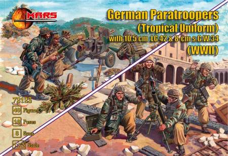 #72123 German Paratroopers Trop Uniform with 10,5 cm LG42 & 8-CM s.G.W.34