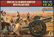 #282 WWII Obice da 75/18 Mod35 Howitzer & Italian Crew