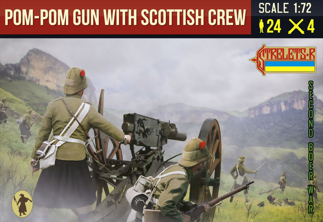 #189 Pom-Pom Gun with British Crew Anglo-Boer War