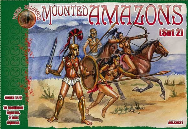 #72021 Amazon mounted Women Warriors