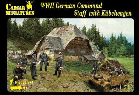 #95 WWII German Command Staff with Kübelwagen