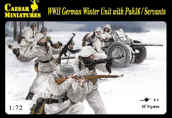 #97 WWII German Winter Unit Servants w/Pak 36 Gun